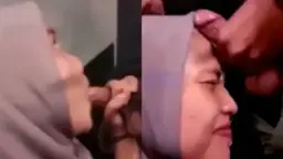 Zilla Hijab Blowjob Crot di Muka Video by BebasIndo